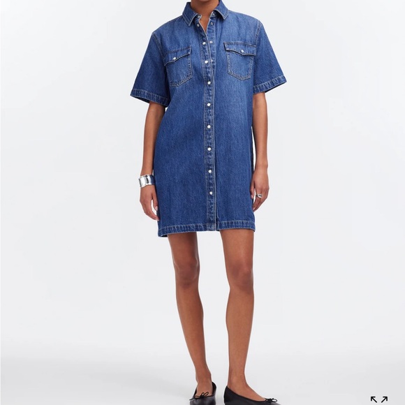 Madewell Oversized Mini Shirtdress - Picture 2 of 6